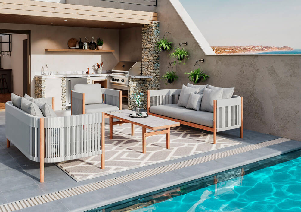 poolside outdoor sofas