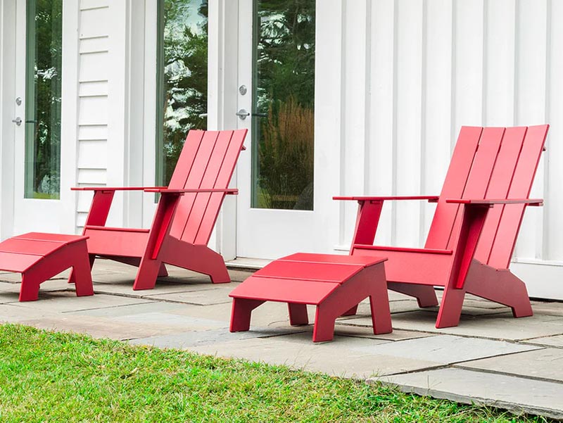 red adirondak chairs